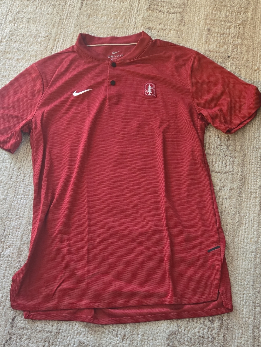 Nike Stanford Cardinal Red Dri-FIT Short-Sleeve Polo S